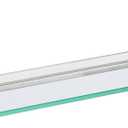 LANC Bathroom Shelves Glass Shelf 20-Inch Brushed Nickel Floating Tempered Glass Shelf Rectangular Modern Stainless Steel Wall Mount Shelves for Shower Bathroom Kitchen Organizers AccessoriesA7613BN