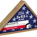 Americanflat Large Flag Display Case - Fits Folded 5x9.5' Burial Flags - Silhouette Collection - Display Box for Wall or Tabletop - Barn Wood