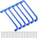 Zonon 6 Pcs Safety Playground Handles Swing Set Metal Monkey Bars Indoor Outdoor Swing Set Accessories Grab Playset Handles Grips Climbing Frame for Play House Jungle(17 Inch,Blue)