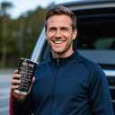 Christian Gifts for Men, Religious Gifts for Men, Catholic Inspirational Spiritual Gift Coffee Tumbler Cup Mug Stainless Steel 20oz 1PC, Man of God