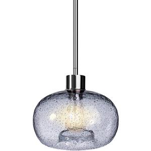 1-Pendant Lights Kitchen Island, Hand Blown Glass Blue Marble Bubbles Pendant Light Fixtures, Metal Light Fixtures Rod Ceiling Ceiling Lighting for Kitchen Island Dining Room Bar