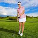 M MAELREG Womens Golf Shirt Short Sleeve 5 Buttons Quick Dry Casual Solid Moisture Wicking Tennis Polo Shirts for Women (M)