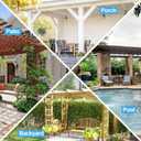 Outdoor Curtains for Patio - 4 Panels Waterproof Grommet Top Curtains, Gray Woven Textured Outside Curtain for Gazebo, Porch, Pergola, Cabana, Deck, Sunroom, 52W x 84L inch, Black