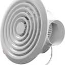 8 Inch Bathroom Exhaust Fan 110 CFM Ceiling Mount, Ultra Quiet 1.0 Sone Ventilation Fan, Wall/Window Install, for Bathroom Kitchen Basement RV