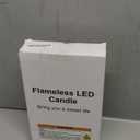 Homemory 3 PCS Flameless Taper Candles with 6-Hours Timer, 9.7 Inches Christmas Tree Candlesticks, Real Wax Battery Operated Window Candles with 3D Flickering Flame for Fireplace Christmas