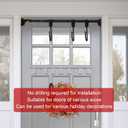 Christmas Garland Hanger for Front Door - Fits 43" to 52" Doors, Holds up to 110 Lbs, Adjustable Wreath Holder for Christmas, Halloween Decorations, No Screws Drilling, Damage-Free Installation