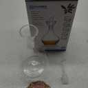 HAIZEEN 13 ounce/380 ml Olive Oil and Vinegar Dispenser Glass Cruet Decanter for Kitchen,Lab glassware seal handicraft Keeps Oil Fresh Longer,Soap Dispenser Bottle No Funnel Needed