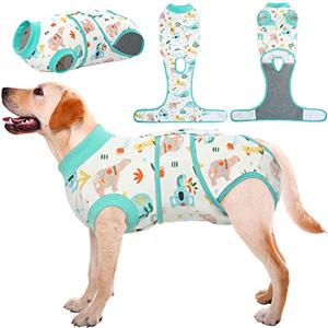 Kuoser Recovery Suit for Dogs Cats After Surgery, Professional Pet Recovery Shirt Dog Abdominal Wounds Bandages, Substitute E-Collar & Cone,Prevent Licking Dog Onesies Pet Surgery Recovery Suit, XL