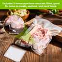 Bonsenkitchen Precut Vacuum Bags 100 Quart 8" x 12", BPA Free, Commercial Grade Textured Food Sealer Bag, Thick Embossed Bags for Storage and Sous Vide Cooking VB3205