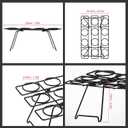 Patelai 2 Pack Ice Cream Cone Baking Racks 12-cavity Cupcake Cone Holders Cupcakes Display Stands Cooling Racks for Home Kitchen Baking Cooking Ice Cream Tools Supplies(Black)