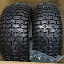 GICOOL 13x5.00-6 Rubber Lawn Mower Tire and Wheel, 2 Pcs Replacement 13x5-6nhs Riding Mowers Lawn Pneumatic Tire with Bearing Bore 3/4" & 5/8", 3" -4.5" Centered Hub