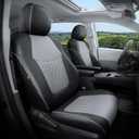 Customized for Toyota Sienna Seat Covers 2021-2026 Sienna 8 Seats 3 Row, Leather Car Seat Covers Waterproof Seat Covers Full Set for Cars, Car Seat Protectors, Airbag Compatible(BlackGrey)