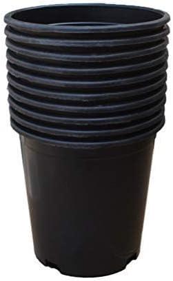 Nursery Pot 1 Gallon 1 Gal 2 Gal 3 Gal 5 Gal 7 Gal 10 Gal 15 Gal Nursery Container Injection Molded Pot Fit for Plants Soil Growers or Hydroponics (10,5 Gallon)
