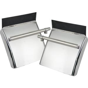 Stainless Steel Quarter Fender Set (24"x24"),Semi Truck,in pair. With mounting tube.