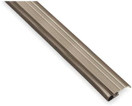 Pemko Standard Perimeter Gasketing, Mill Finish Aluminum with Gray Vinyl Insert, 36" L x 0.25" W x 0.0625" H
