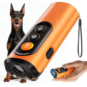 Dog Bark Deterrent Devices, Anti-Barking Device for Dogs 50-ft Range, Three Modes, Dog Barking Silencer Replaces Traditional bark Collars, Suitable for All Dogs, Indoors and Outdoors