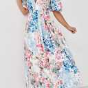 Maxigerui Women's Summer Floral Maxi Dress Spring Wedding Guest Dress 2026 (L)