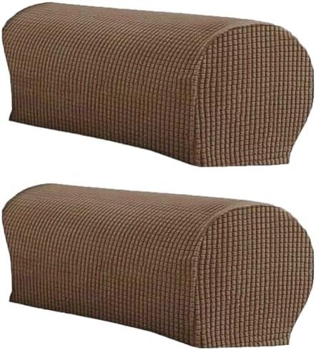 LINGXIYA Set of 2 Sofa Armrest Cover, Soft Stretch Arm Cover for Recliners Sofas Chairs,Couch Furniture Armrest Protector Covers