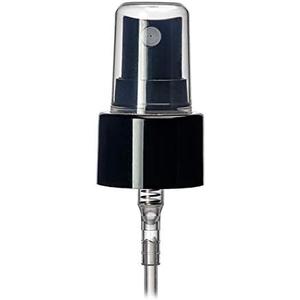  Smooth Skirt Fine Mist Fingertip Sprayer. With Clear Overcap (Black, 100 Pcs)