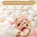 INFIIXSO Body Pillow Cover with Zipper, Luxury Mulberry Silk Body Pillow Case 20x54 Inches, Ultra Smooth and Soft Cooling Long Pillowcase, Gift for Women, Men(Blush Pink)