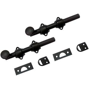 QCAA Solid Brass Dutch Door Bolt, 6", US10B ORB Oil Rubbed Bronze, Made in Taiwan, 2 Pack