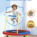 BLUERISE 36'' Toddler Trampoline Safe Foam Handle Indoor&Outdoor Ages 2-6