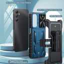 FNTCASE for Samsung Galaxy A15-5G Case: Rugged Protective Phone Cases with Kickstand & Holster | Military Grade Shockproof Protection Sturdy Heavy Duty Drop Proof Hard Covers 6.5 inch Blue