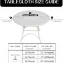 Round Vinyl Fitted Tablecloth with Flannel Backing Elastic Edge Design Table Cover Waterproof Oil-Proof PVC Table Cloth Stain-Resistant Wipeable for 37"-44" Round Table
