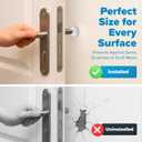 Strongest Wall Door Handle Stopper Set. 12 Pieces of Clear Rubber Door Knob, Round Wall Shield Cushion. Quiet Wall Protector for Door Handle. Guard Door Bumper Wall Protector Silencer - Self Adhesive