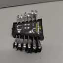 KJE 6PCS Metric 10-17mm Ratcheting Flare Nut Wrench, Brake Line Wrench Set, Ratcheting open end Tubing Wrench Set, 72-Tooth, CR-V, for Nuts on Fuel, Brake or Air Conditioning Lines, Gifts for Men