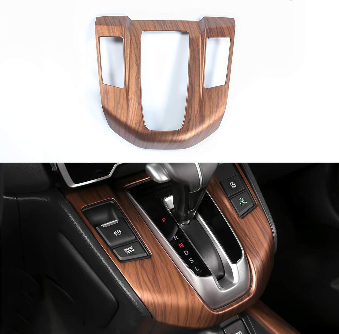 AntBooBoo for Honda CRV Gear Shift Box Panel Peach Wood Grain Interior Trim Cover Moulding for CR- V 2022 2021 2020 2019 2018 2017 EX EX-L (Not for Hybrid) (gas)