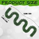 50FT Green Artificial Christmas Garland with Bendable Metal Wire, 2 Pack Non-Lit Soft Pine Greenery Garland for Indoor or Outdoor Decor, Holiday Wedding Party Decoration for Stairs Mantle Door