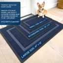 OLANLY Front Door Mat Indoor Outdoor Entrance, Waterproof All-Season, All-Weather Doormat, Sturdy Natural Rubber, Fade Resistant, Low Profile, Easy Clean Patio Porch Entryway Mat, 71x23, Blue