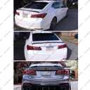 WheelX Rear Trunk Spoiler Compatible with 2015-2020 Acura TLX, Duckbill Spoiler Fits for 2015 2016 2017 2018 2020 Sedan 4 Door, High Kick Spoiler Wing Lip (Glossy Black)