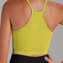 Sunzel Free to Be Tank, Crop Ribbed Tank Tops Seamless Racerback Camisoles No pad Camis Cropped Workout Gym Yoga (Medium, Lilac Fragilesprout Gumpink(3pcs)-crop)