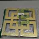 Weysat Wall Mount Home Mirror, 2 Pieces Silver Square Decorative Mirror for Bedroom, Living Room, Bathroom, 11.8 x 11.8 Inches(Gold,Mirrored)