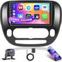 2+64G Screen for for Kia Soul 2014 2015 2016 2017 Manual A/C CarPlay Stereo Android 15 Car Radio 9" Touchscreen Android Auto Backup Camera GPS FM RDS DSP 26UI