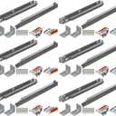 Blum Tandem Plus BLUMOTION Concealed Undermount Drawer Runner Kit (6 Kits), 18-Inch, Full Extension, Soft-Close, Steel, 100 lb. Load Capacity for Wood Drawers