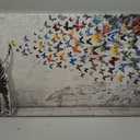 Home Decor Graffiti Canvas Wall Art for Living Room Boy Painting Butterflies Pictures Modern Street Graffiti Artwork Prints, Framed 40" x 20"