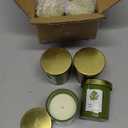 Sprayed Glass With Label With Gold Metal Lid 3.0   Oz Pack Of 8 Honeysuckle