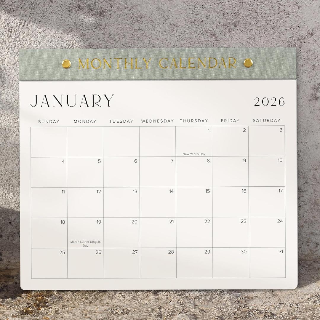 Beautiful 2026 Magnetic Fridge Calendar - Runs From Jan 2026 Until July 2027 - The Perfect Monthly Refrigerator Calendar for Easy Organizing (Sage)