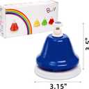 Noamus 8 Notes Desk Bells, Music Bell Percussion Instrument, Colorful Diatonic Metal Bells, Chromatic Musical Table Bell for Church Chorus Holiday Party Supplies Birthday Gift