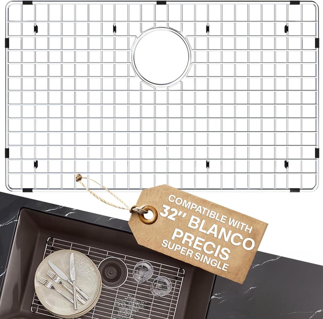 221206 Sink Grid - Only Compatible with [32" BLANCO PRECIS SUPER SINGLE] - Sink Grid Size [27.6" X 14.6"] - Durable Sink Grate, Perfect for Enhanced Efficiency