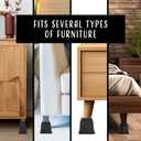 HOLDN STORAGE Adjustable Bed Risers and Furniture Risers-Stackable Bed Lift 3, 5, or 8 Inch-Set of 4 Bed Risers-Heavy Duty-Perfect for College Dorms- Supports up to 1,300 lbsFits Legs up to 2.75 W