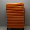 Amazon Basics 30" Hardside Large Checked Luggage, Expandable For Up to 15% More Space, Hardshell Suitcase With Wheels, Scratch-Resistant Surface, Four Multi-directional Wheels, Orange