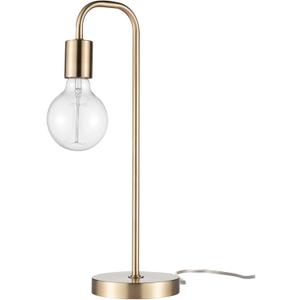 GLOBE Electric 67433 Holden 18" Table Lamp, Matte Brass, Modern, Night Stand, Bedroom Dcor, Living Room, Bedside Light