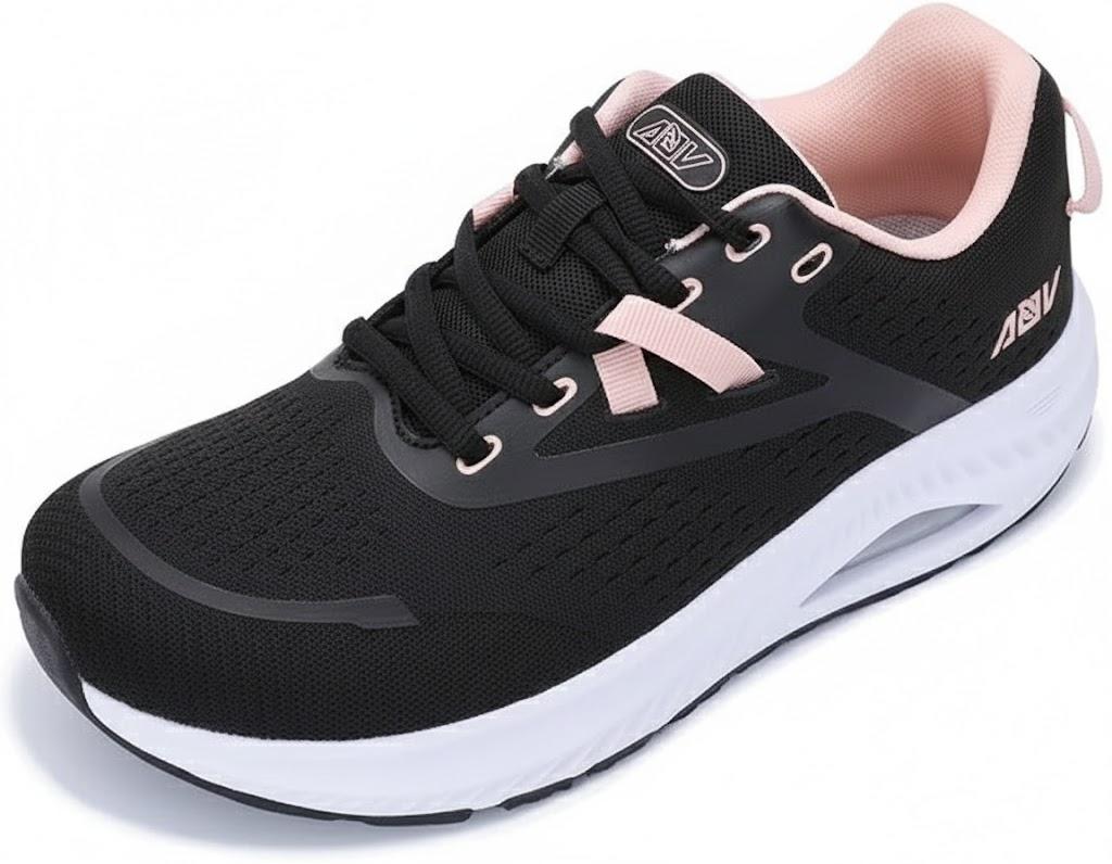 AOV Wide Toe Box Shoes Women Arch Support Walking Shoes Plantar Fasciitis Orthotic Tennis Sneakers 7.5