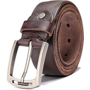 Men's 100% Italian Cow Leather Belt Men With Anti-Scratch Buckle,Packed in a Box 38 Inch