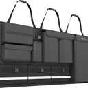 SugarFox Backseat Hanging Trunk Organizer for SUVs, Cars, Trucks & MPVs | Multi-Pocket Storage with Anti-Slip Straps | Space-Saving Auto Accessory | Gift for Drivers | Black, 37.8" x 18.1" - K230