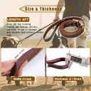 Leather Dog Leash - 6ft x 1/2 inch, Heavy Duty Genuine Leather Braided Training Leash, Comfortable for Large, Medium, Small Dogs (Brown)